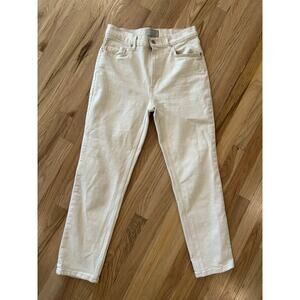 Everlane Original Cheeky Jean Womens Size 30 Regular Cream White Organic Cotton